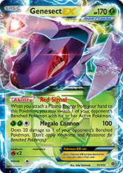 Genesect-EX Plasma Blast Card List