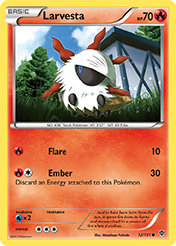 Larvesta Plasma Blast Pokemon Card
