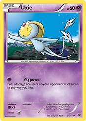 Uxie Plasma Blast Pokemon Card