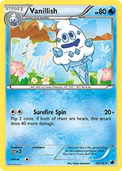 Vanillish Plasma Freeze Pokemon Card