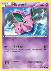 Nidoran♂ Plasma Freeze Pokemon Card