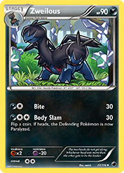 Zweilous Plasma Freeze Pokemon Card