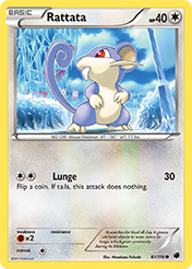 Rattata Plasma Freeze Pokemon Card