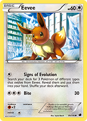 Eevee Plasma Freeze Pokemon Card