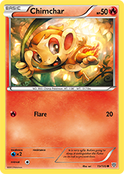 Chimchar Plasma Storm Pokemon Card