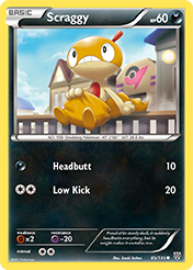 Scraggy Plasma Storm Pokemon Card
