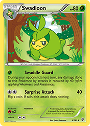 Swadloon Plasma Storm Pokemon Card