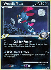 Weavile G Platinum Card List