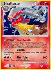 Blaziken Platinum Pokemon Card