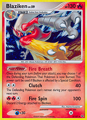 Blaziken Platinum Card List