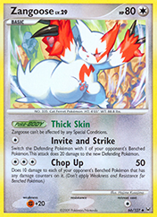 Zangoose Platinum Pokemon Card