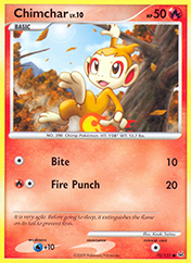 Chimchar Platinum Pokemon Card