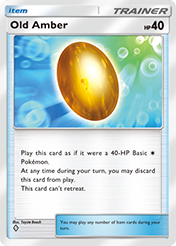 Old Amber Mythical Island Pokemon Pocket Card