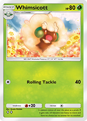 Whimsicott Genetic Apex Pokemon Pocket Card