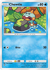 Chewtle Mythical Island Card List