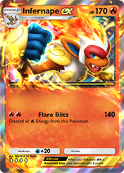 Infernape EX Space-Time Smackdown Pokemon Pocket Card