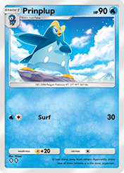 Prinplup Space-Time Smackdown Card List