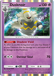 Dusknoir Space-Time Smackdown Card List