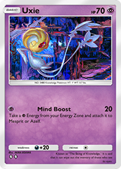 Uxie Space-Time Smackdown Card List
