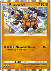 Rhyperior Space-Time Smackdown Card List