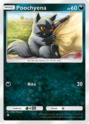 Poochyena Space-Time Smackdown Pokemon Pocket Card
