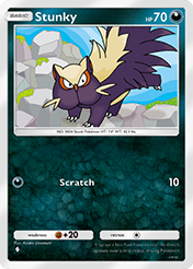 Stunky Space-Time Smackdown Pokemon Pocket Card