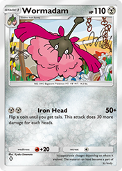 Wormadan Space-Time Smackdown Pokemon Pocket Card