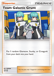 Team Galactic Grunt Space-Time Smackdown Card List