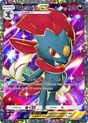 Weavile EX Space-Time Smackdown Card List