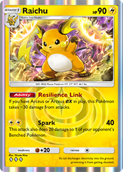 Raichu Triumphant Light Card List