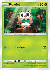 Rowlet Celestial Guardians Card List