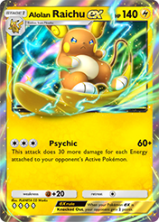 Alolan Raichu EX Deluxe Pack EX Card List
