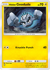 Alolan Geodude Celestial Guardians Card List