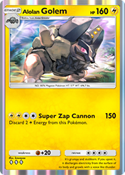 Alolan Golem Celestial Guardians Card List