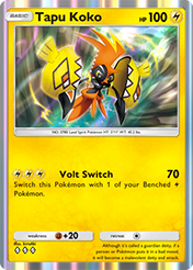 Tapu Koko Celestial Guardians Card List