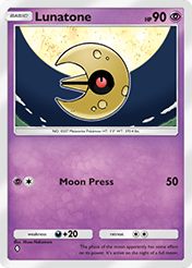 Lunatone Celestial Guardians Pokemon Pocket Card