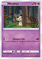 Mimikyu Celestial Guardians Card List