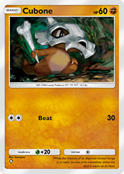 Cubone Celestial Guardians Card List