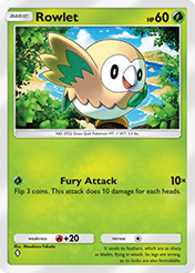Rowlet Extradimensional Crisis Card List