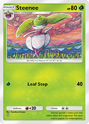 Steenee Eevee Grove Card List