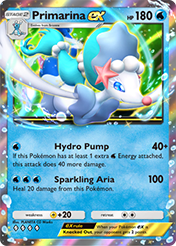 Primarina EX Deluxe Pack EX Card List