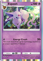 Espeon Eevee Grove Card List