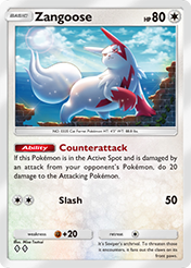 Zangoose Secluded Springs Card List