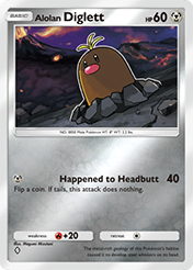 Alolan Diglett Deluxe Pack EX Card List