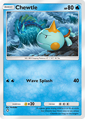 Chewtle Mega Rising Card List