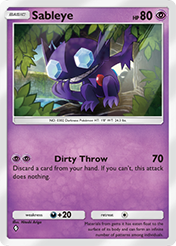 Sableye Mega Rising Card List