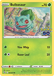 Bulbasaur Pokemon Go Card List