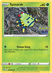 Spinarak Pokemon Go Pokemon Card