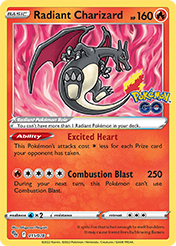 Radiant Charizard Pokemon Go Card List