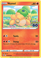 Numel Pokemon Go Card List